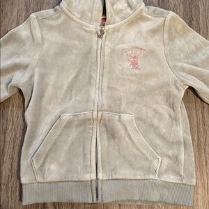 Beige Hooded Zip-Up Jacket